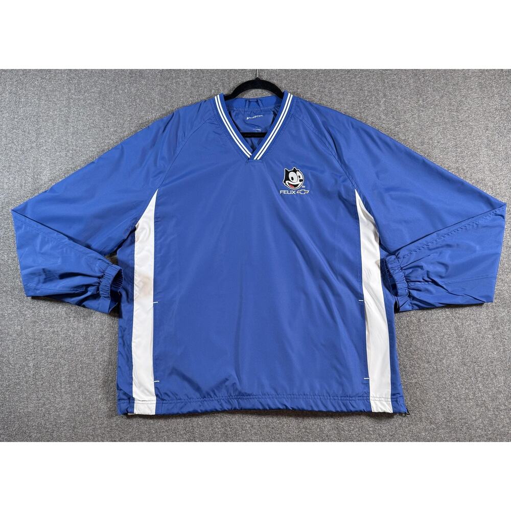 Felix The Cat Chevrolet Jacket Mens XL Sportek Los Angeles Pullover Windbreaker